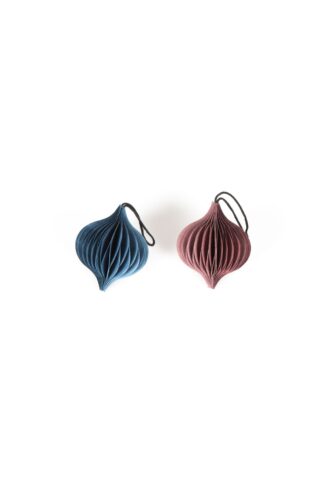Paper ornament drop, petrol blue or burgundy (5012268)