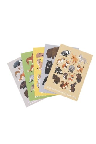 Animal-themed postcards, 5 pcs (5012177)