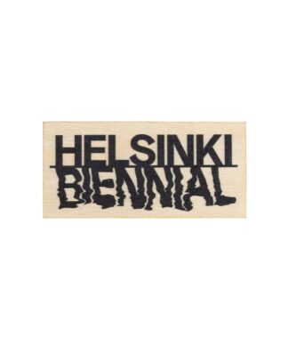 Wooden Helsinki Biennial magnet, black logo (5012475)