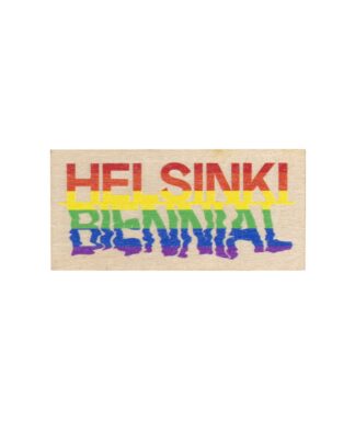 Wooden Helsinki Biennial magnet, rainbow logo (5012472)